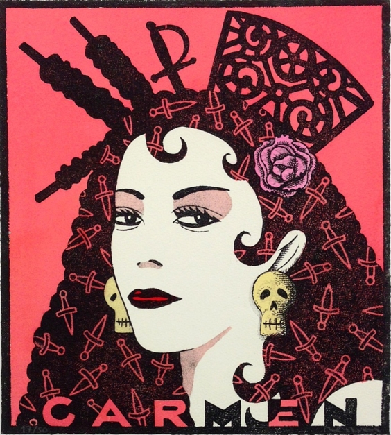 Serie: Diosas de la ópera: Carmen |Obra gráfica de Fernando Bellver | Compra arte en Flecha.es