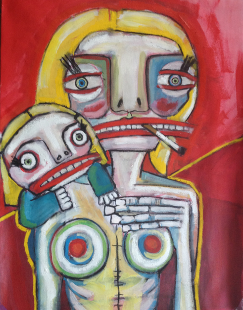 Madre coraje |Pintura de Veo blasco | Compra arte en Flecha.es