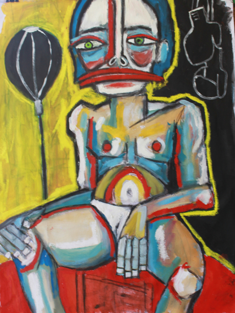 El boxeador |Pintura de Veo blasco | Compra arte en Flecha.es