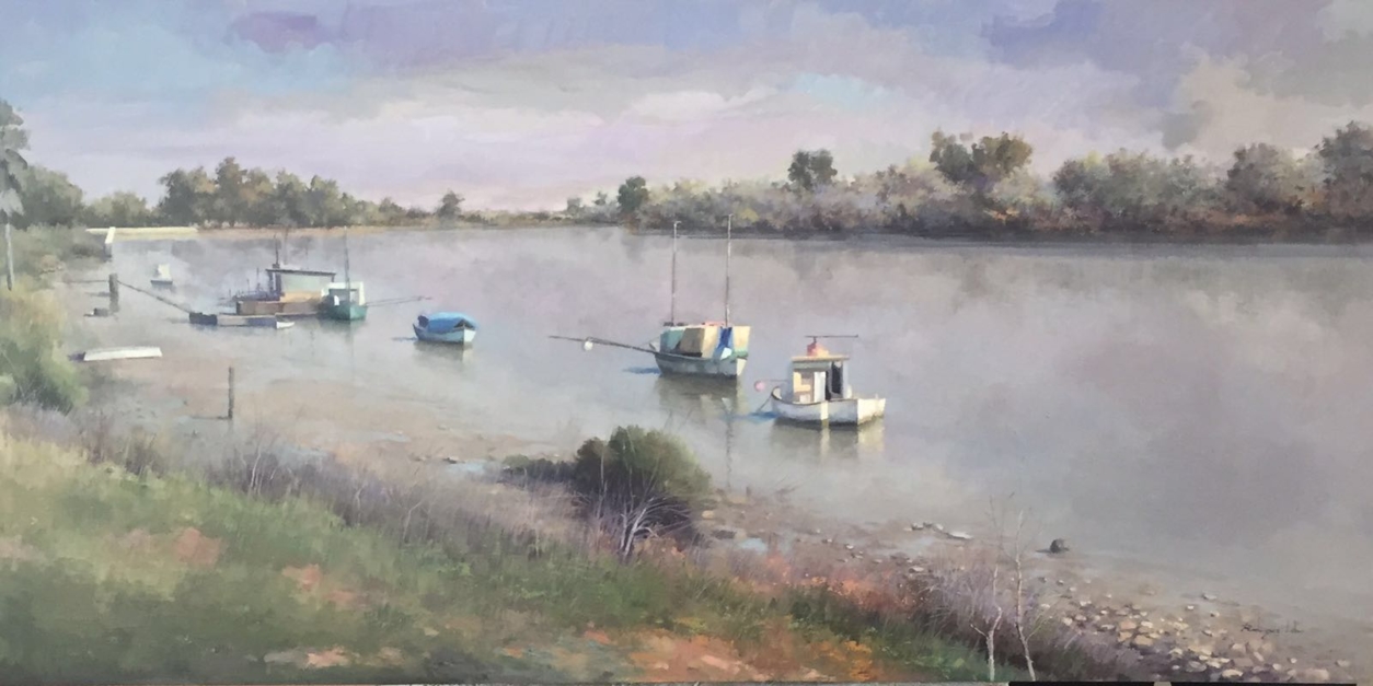 Paseo de Coria del Rio |Pintura de Rodríguez Lobo | Compra arte en Flecha.es