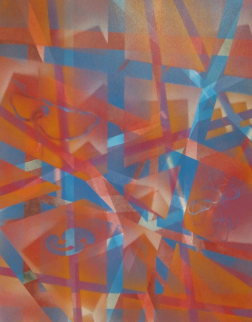 el bosque rojo |Pintura de Juan Caravaca Art | Compra arte en Flecha.es