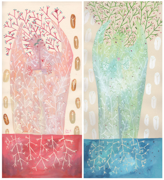 Cálidos veranos, gélidas mañanas |Dibujo de Ana Suárez | Compra arte en Flecha.es