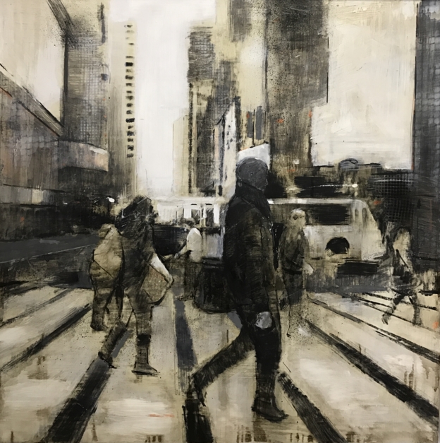 "Nueva York en negro X.V." |Pintura de Belén Cobaleda García-Bernalt | Compra arte en Flecha.es