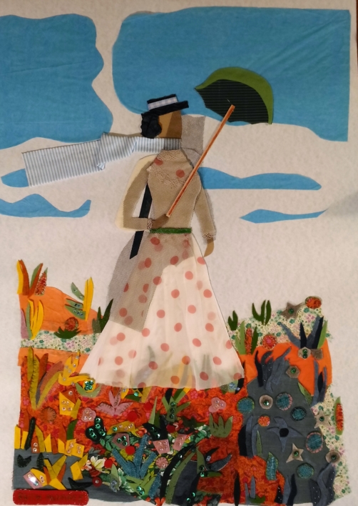 La sombrilla de Monet |Collage de Ruth Álvarez | Compra arte en Flecha.es