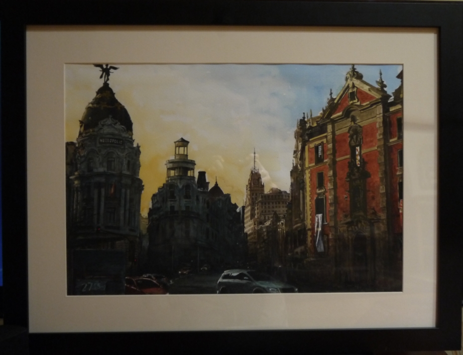 Calle Gran Vía de Madrid | Pintura de Pedro Higueras | Compra arte en Flecha.es