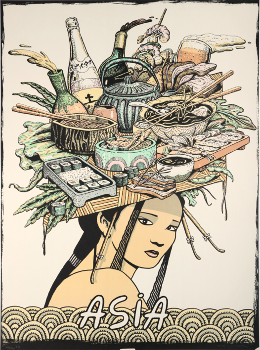 Serie Cinco Continentes: Asia |Obra gráfica de Fernando Bellver | Compra arte en Flecha.es