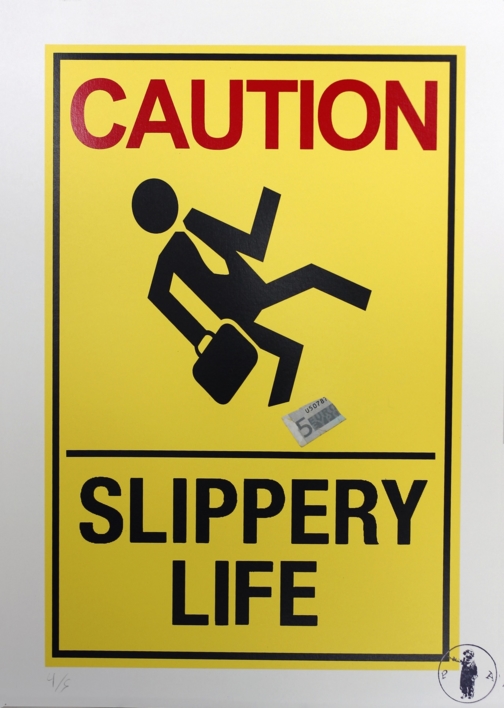 CAUTION II |Collage de Panos Antonopoulos | Compra arte en Flecha.es