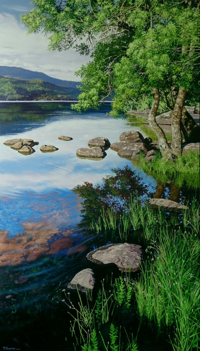Lago de Sanabria |Pintura de Tomás Guzmán | Compra arte en Flecha.es