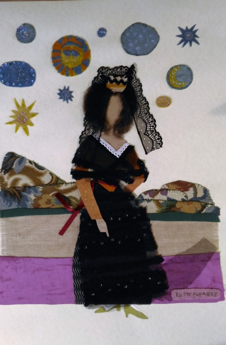 La duquesa y las estrellas |Collage de Ruth Álvarez | Compra arte en Flecha.es