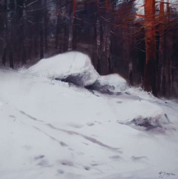 Winter Landscape IV |Pintura de Francisco Castro | Compra arte en Flecha.es
