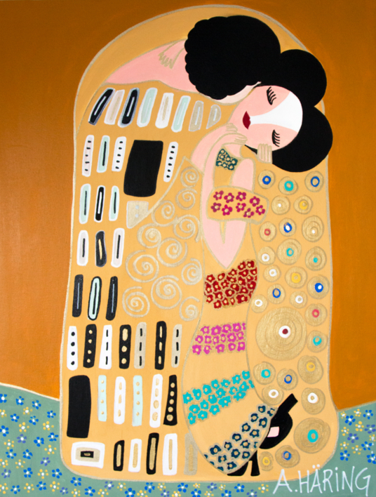 Beso  Matildo |Pintura de Ángela Fernández Häring | Compra arte en Flecha.es