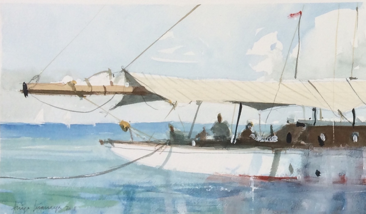 En el puerto |Pintura de Iñigo Lizarraga | Compra arte en Flecha.es