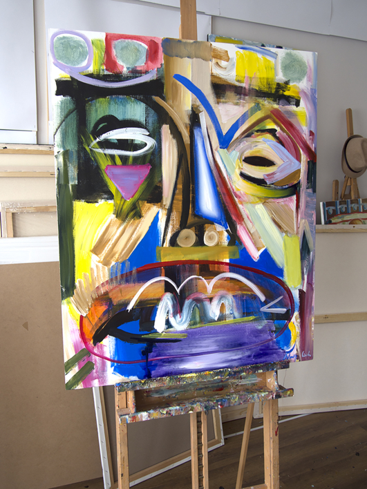 Between portrait and archetype 3.2019 | Pintura de Maciej Cieśla | Compra arte en Flecha.es