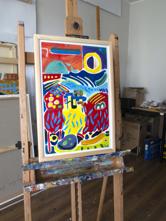 forma y color 07 2019 vides y aceitunas | Pintura de Maciej Cieśla | Compra arte en Flecha.es