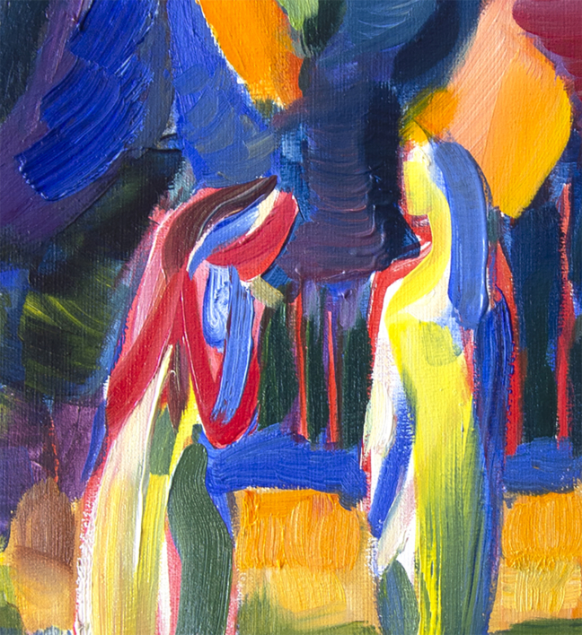 Mujeres en el río | Pintura de Maciej Cieśla | Compra arte en Flecha.es