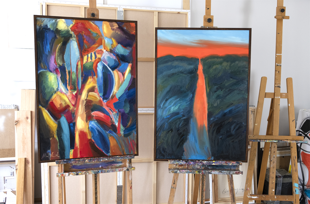 Camino solitario  - Lonely road, expressive | Pintura de Maciej Cieśla | Compra arte en Flecha.es