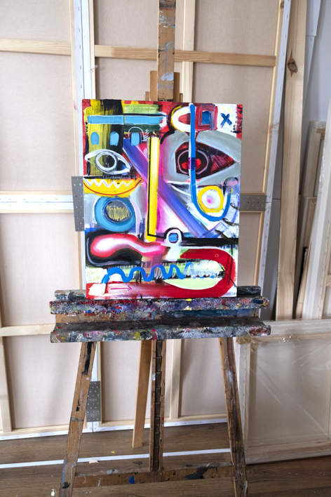 retrato abstracto Ciesla 2019 | Pintura de Maciej Cieśla | Compra arte en Flecha.es