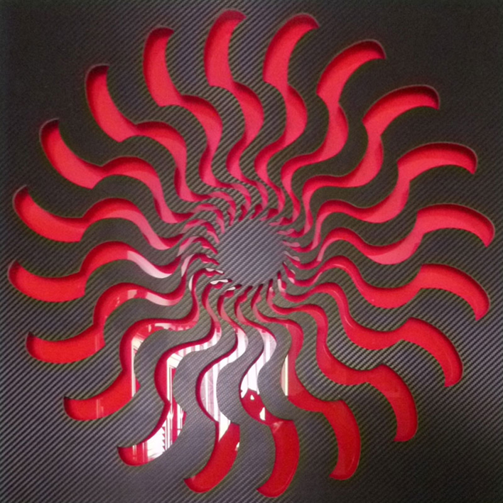 EYE 2 (Black/Red) |Collage de Geometricarte | Compra arte en Flecha.es