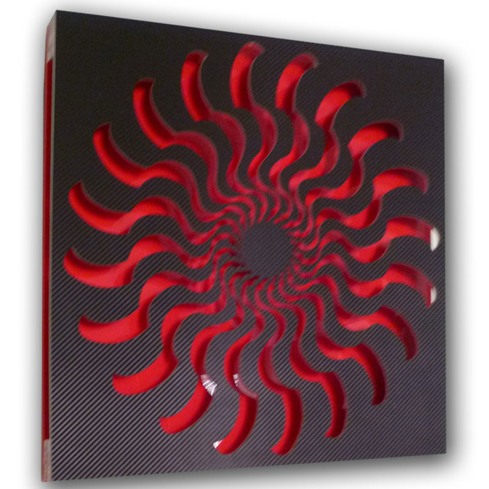 EYE 2 (Black/Red) | Collage de Geometricarte | Compra arte en Flecha.es