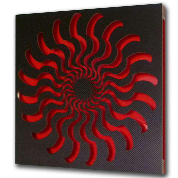 EYE 2 (Black/Red) | Collage de Geometricarte | Compra arte en Flecha.es