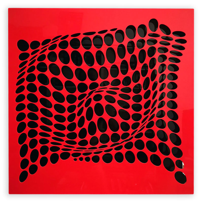 COME INSIDE (Red/Black) |Digital de Geometricarte | Compra arte en Flecha.es