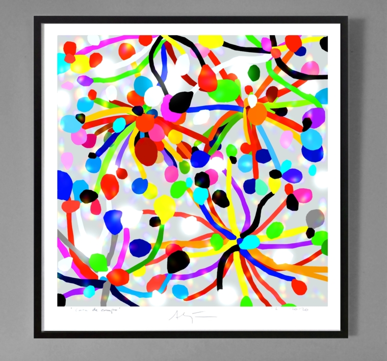 Carnaval (100x100cm) | Dibujo de ALEJOS | Compra arte en Flecha.es