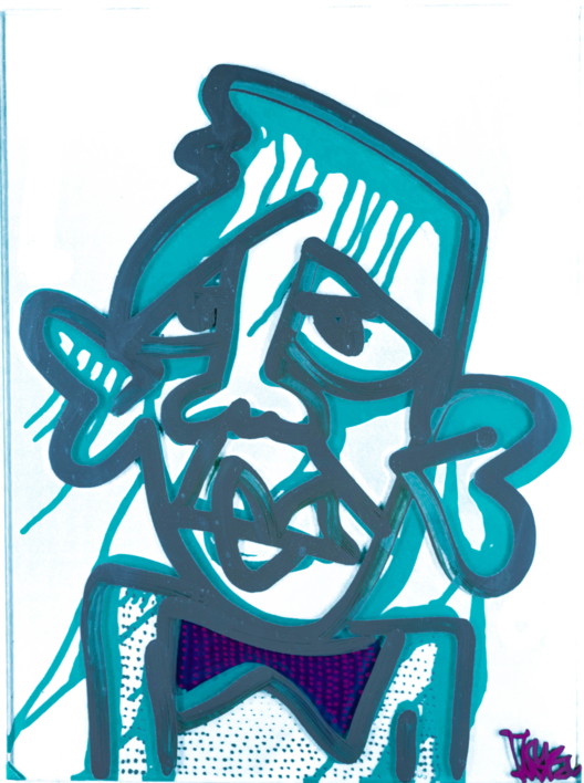 Marquise Turquoise & Silver |Pintura de Jakob Fisk | Compra arte en Flecha.es