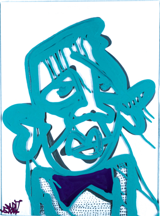 Marquise Turquoise & Silver | Pintura de Jakob Fisk | Compra arte en Flecha.es