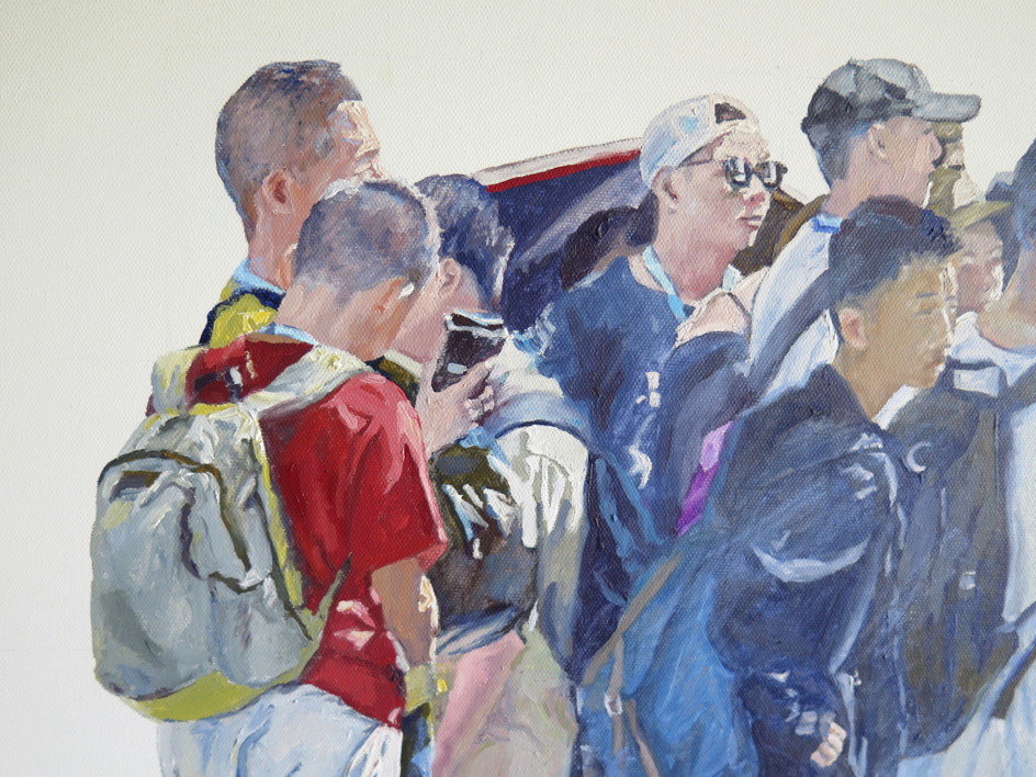 Turistas japoneses | Pintura de JESÚS MANUEL MORENO | Compra arte en Flecha.es
