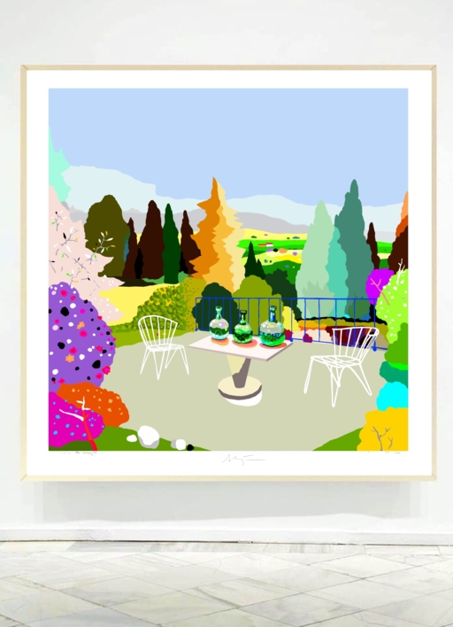 El mirador (100x100cm) | Obra gráfica de ALEJOS | Compra arte en Flecha.es