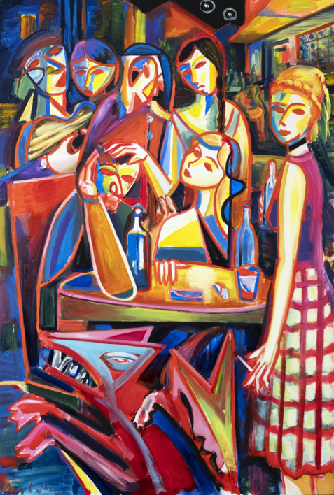 Música, ciudad, mujeres y Oldschool |Pintura de Maciej Cieśla | Compra arte en Flecha.es