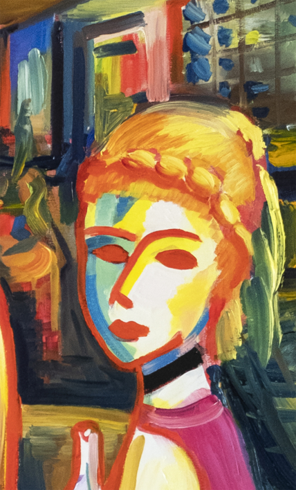 Música, ciudad, mujeres y Oldschool | Pintura de Maciej Cieśla | Compra arte en Flecha.es