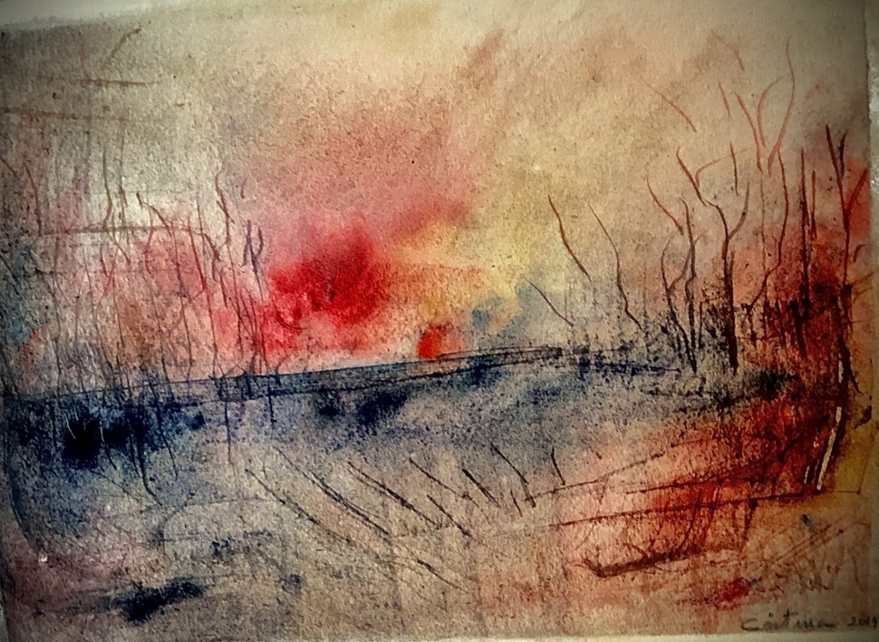 Paisaje l |Dibujo de Cristina Ibáñez | Compra arte en Flecha.es