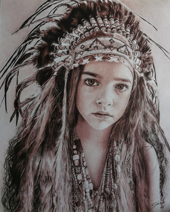 India |Dibujo de Lali Casillas Salcedo | Compra arte en Flecha.es