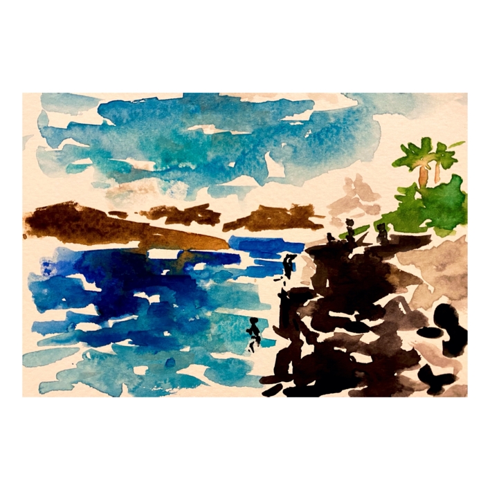 Voltereta y caída libre |Pintura de Sofía Mestre | Compra arte en Flecha.es