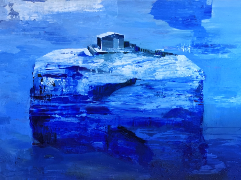 La isla azul |Pintura de Carmen Montero | Compra arte en Flecha.es