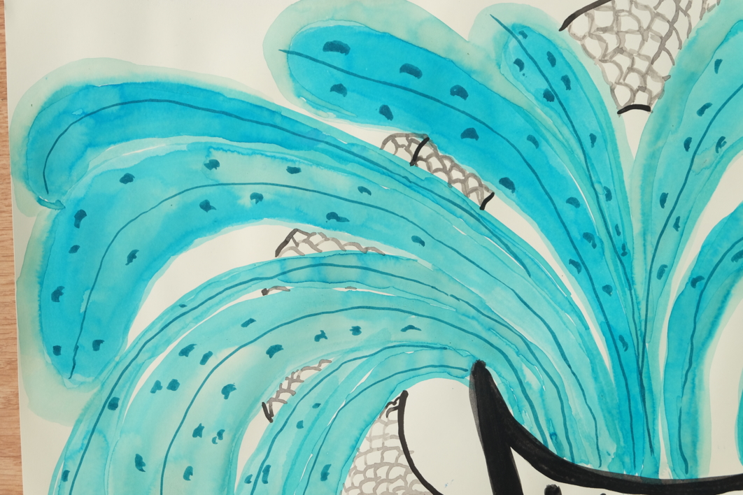 Nomad snake goes on vacation to Europe | Dibujo de Lisa | Compra arte en Flecha.es