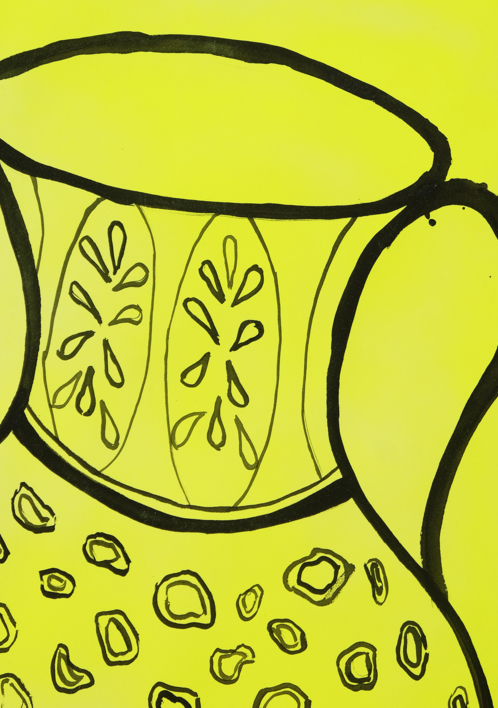 Lemon yellow greek vase | Dibujo de Lisa | Compra arte en Flecha.es