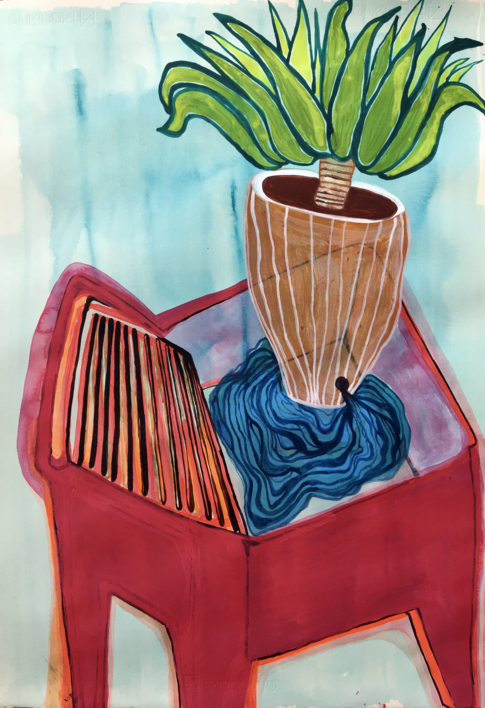 Domestic landscape |Dibujo de Lisa | Compra arte en Flecha.es