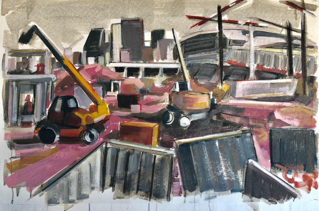 Les Grues (Las Gruas) |Dibujo de Rosemary Chatin | Compra arte en Flecha.es