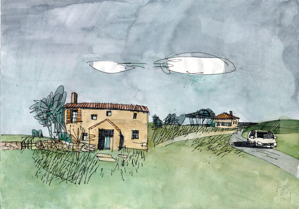 Cerca de Marlín |Dibujo de Eugenio Vega | Compra arte en Flecha.es