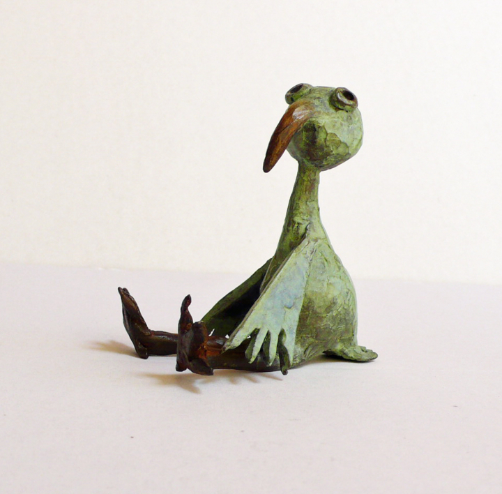 Pollito derrengao | Escultura de Ana Valenciano | Compra arte en Flecha.es