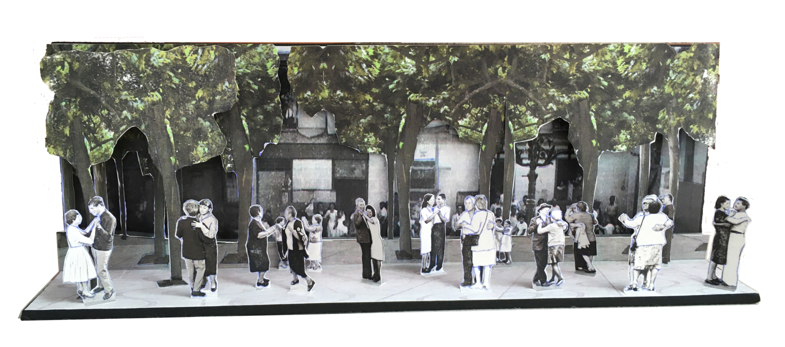 Baile en la plaza |Obra gráfica de Ana Valenciano | Compra arte en Flecha.es