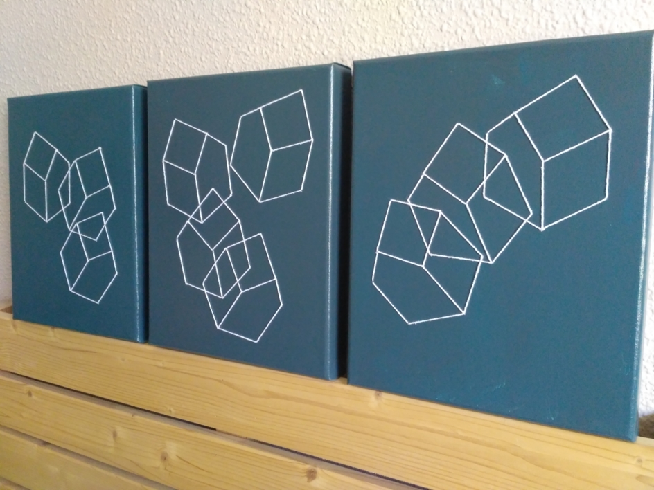 “Ciudades liadas” Tríptico. | Pintura de Santi Gómez Carreras | Compra arte en Flecha.es