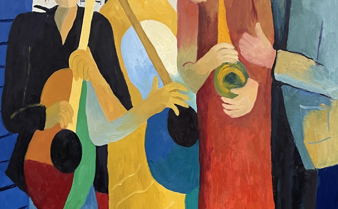 Una fiesta en un azotea  de Nueva York | Pintura de Jenifer Carey | Compra arte en Flecha.es