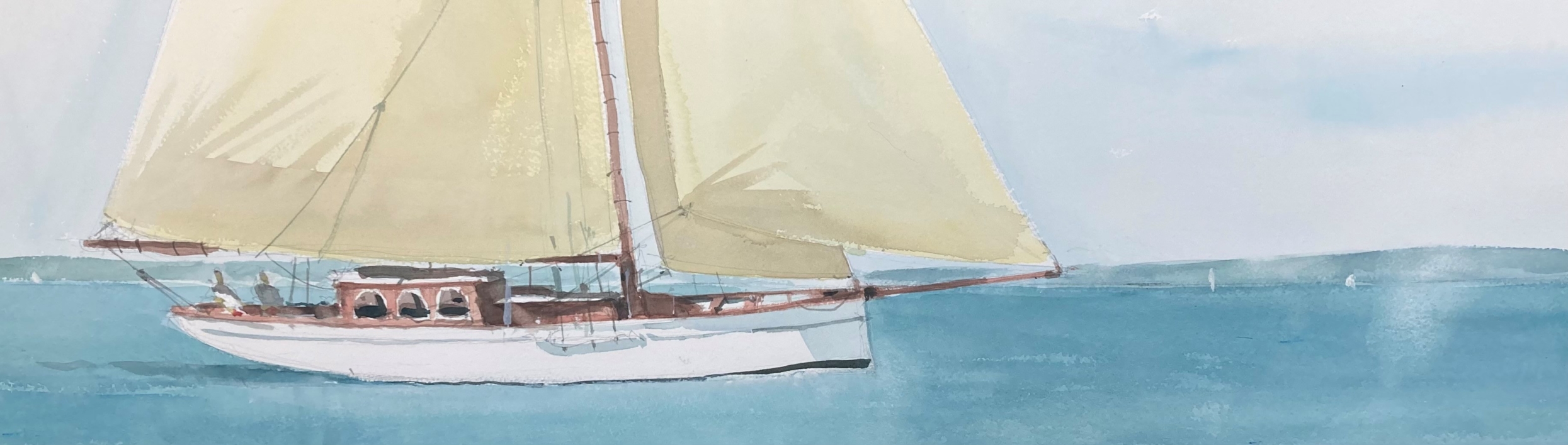 Navegando en la bahía |Pintura de Iñigo Lizarraga | Compra arte en Flecha.es