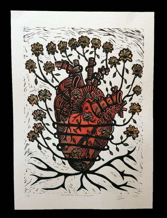 Primavera en el corazón |Obra gráfica de Lola Zavala | Compra arte en Flecha.es