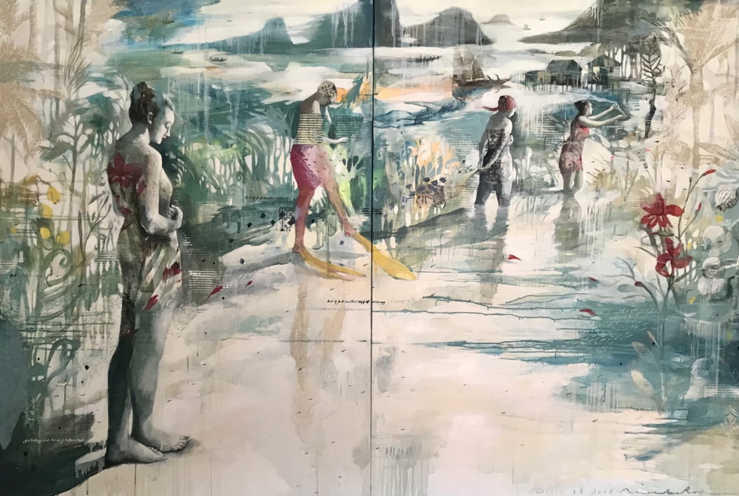 Jardín de Agua |Collage de Menchu Uroz | Compra arte en Flecha.es