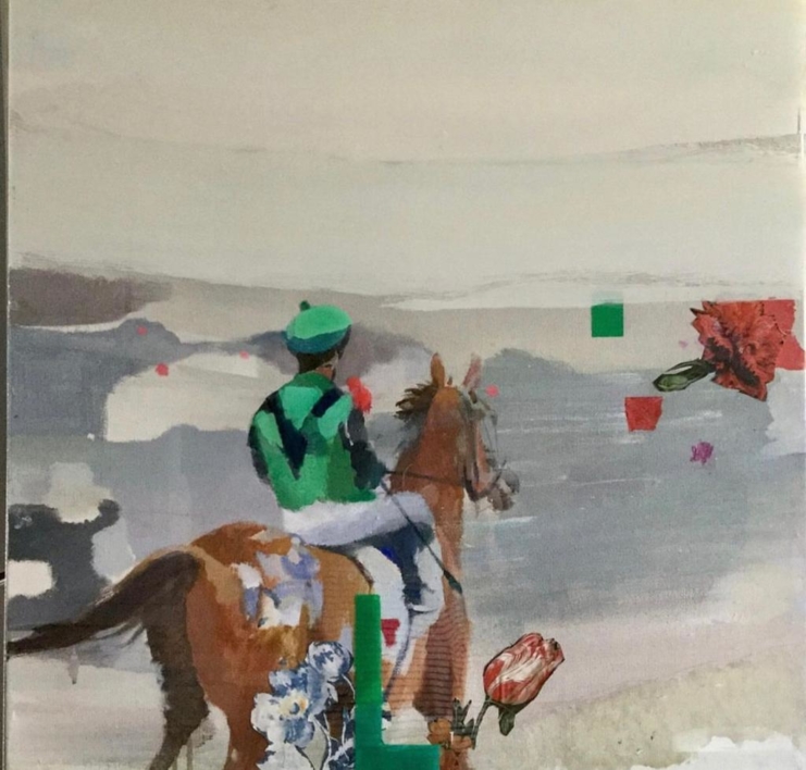 Jinetes en SanLucar 2 |Collage de Ana Alcaraz | Compra arte en Flecha.es