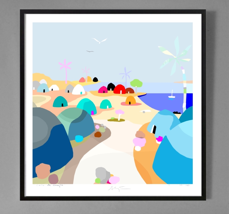 Domos persas (100x100cm) | Ilustración de ALEJOS | Compra arte en Flecha.es